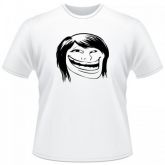 camisa meme-troll face girl